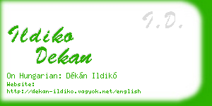 ildiko dekan business card